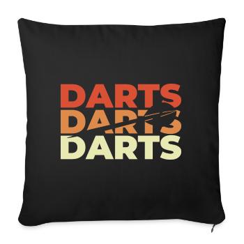 Dart Retro Look - Sofa pillowcase 17,3'' x 17,3'' (45 x 45 cm) - black - Front