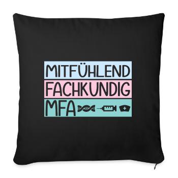 MFA Expert Medical Assistant - Sofa pillowcase 17,3'' x 17,3'' (45 x 45 cm) - black - Front