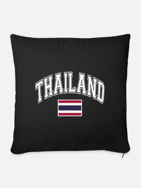 Thailand Flagge - Sofakissenbezug 45 x 45 cm - Schwarz