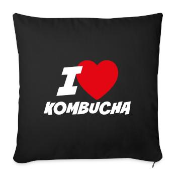 J'adore le kombucha - Housse de coussin décorative 45 x 45 cm - noir - Devant