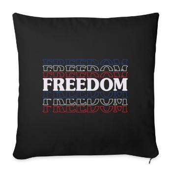 Motif de liberté aux couleurs vives - Housse de coussin décorative 45 x 45 cm - noir - Devant