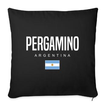 Pergamino Argentina Argentinian - Sofa pillowcase 17,3'' x 17,3'' (45 x 45 cm) - black - Front