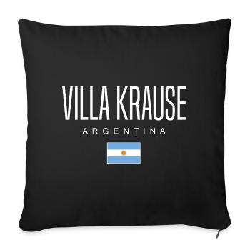 Villa Krause Argentina Argentinian - Sofa pillowcase 17,3'' x 17,3'' (45 x 45 cm) - black - Front