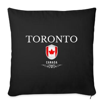 Toronto Canada, souvenir Toronto - Sofa pillowcase 17,3'' x 17,3'' (45 x 45 cm) - black - Front