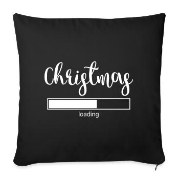 Chargement de Noël - Housse de coussin décorative 45 x 45 cm - noir - Devant