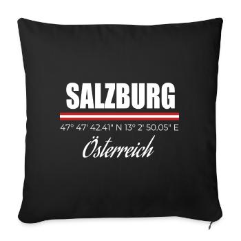 Salzbourg - Housse de coussin décorative 45 x 45 cm - noir - Devant