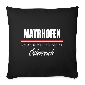 Mayrhofen - Housse de coussin décorative 45 x 45 cm - noir - Devant