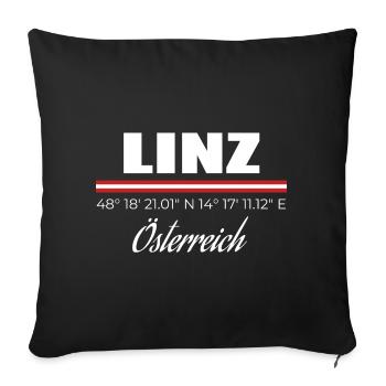 Linz - Sofa pillowcase 17,3'' x 17,3'' (45 x 45 cm) - black - Front