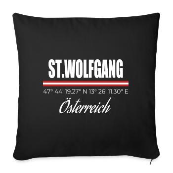 Saint-Wolfgang - Housse de coussin décorative 45 x 45 cm - noir - Devant