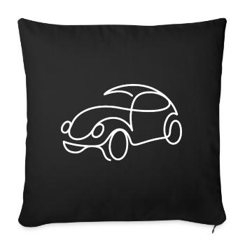 Retro Car Sketch – Simple Classic Car Motif - Sofa pillowcase 17,3'' x 17,3'' (45 x 45 cm) - black - Front