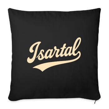 Isar Valley lettering - Sofa pillowcase 17,3'' x 17,3'' (45 x 45 cm) - black - Front