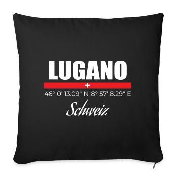 Lugano - Sofa pillowcase 17,3'' x 17,3'' (45 x 45 cm) - black - Front