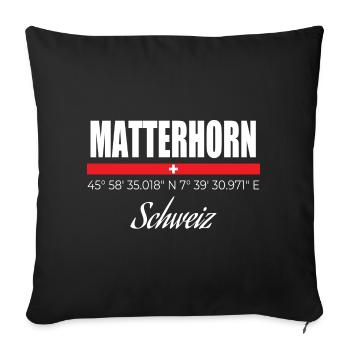 Cervin - Housse de coussin décorative 45 x 45 cm - noir - Devant