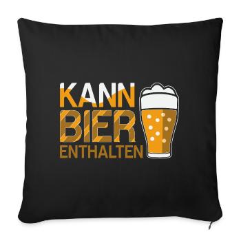 Amateurs de bière Dicton de bière Buveurs de bière Alcool - Housse de coussin décorative 45 x 45 cm - noir - Devant
