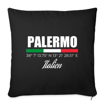 Palermo - Sofakissenbezug 45 x 45 cm - Schwarz - Vorne