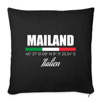 Milan - Housse de coussin décorative 45 x 45 cm - noir - Devant