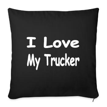 camion - Housse de coussin décorative 45 x 45 cm - noir - Devant