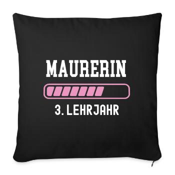 Bricklayer apprenticeship 3 year apprenticeship bricklayer apprenticeship - Sofa pillowcase 17,3'' x 17,3'' (45 x 45 cm) - black - Front