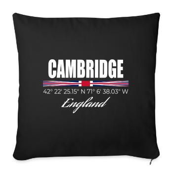 Cambridge - Sofa pillowcase 17,3'' x 17,3'' (45 x 45 cm) - black - Front