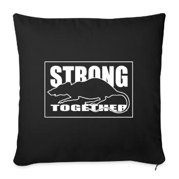 Unity Rodent Silhouette Graphic Tee white - Sofa pillowcase 17,3'' x 17,3'' (45 x 45 cm) - black - Front