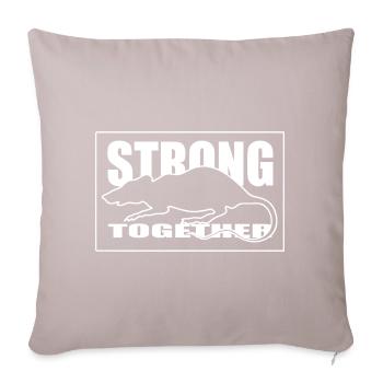 Unity Rongeur Silhouette Graphic Tee blanc - Housse de coussin décorative 45 x 45 cm - taupe clair - Devant