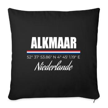 Alkmaar - Housse de coussin décorative 45 x 45 cm - noir - Devant