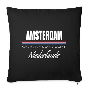 Amsterdam - Sofa pillowcase 17,3'' x 17,3'' (45 x 45 cm) - black - Front