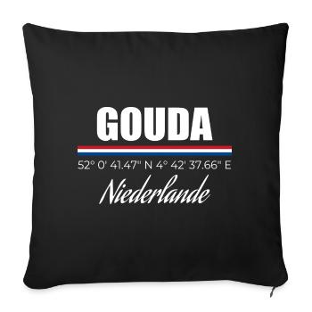 Gouda - Sofa pillowcase 17,3'' x 17,3'' (45 x 45 cm) - black - Front