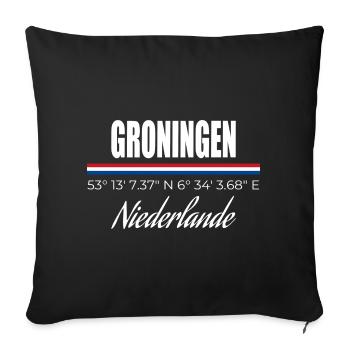 Groningen - Sofa pillowcase 17,3'' x 17,3'' (45 x 45 cm) - black - Front