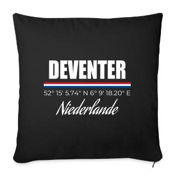 Deventer - Housse de coussin décorative 45 x 45 cm - noir - Devant