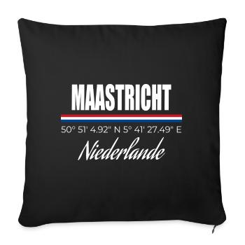 Maastricht - Sofa pillowcase 17,3'' x 17,3'' (45 x 45 cm) - black - Front