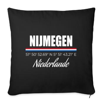 Nijmegen - Sofa pillowcase 17,3'' x 17,3'' (45 x 45 cm) - black - Front