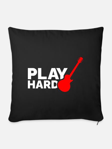 Play Hard - Sofakissenbezug 45 x 45 cm - Schwarz
