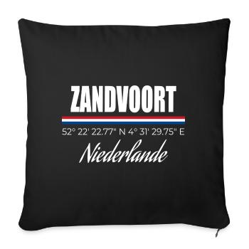 Zandvoort - Housse de coussin décorative 45 x 45 cm - noir - Devant