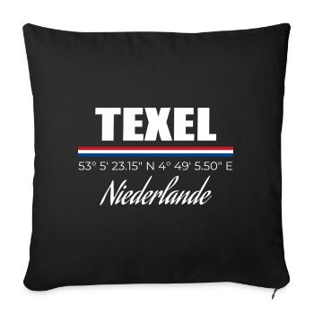 Texel - Sofakissenbezug 45 x 45 cm - Schwarz - Vorne