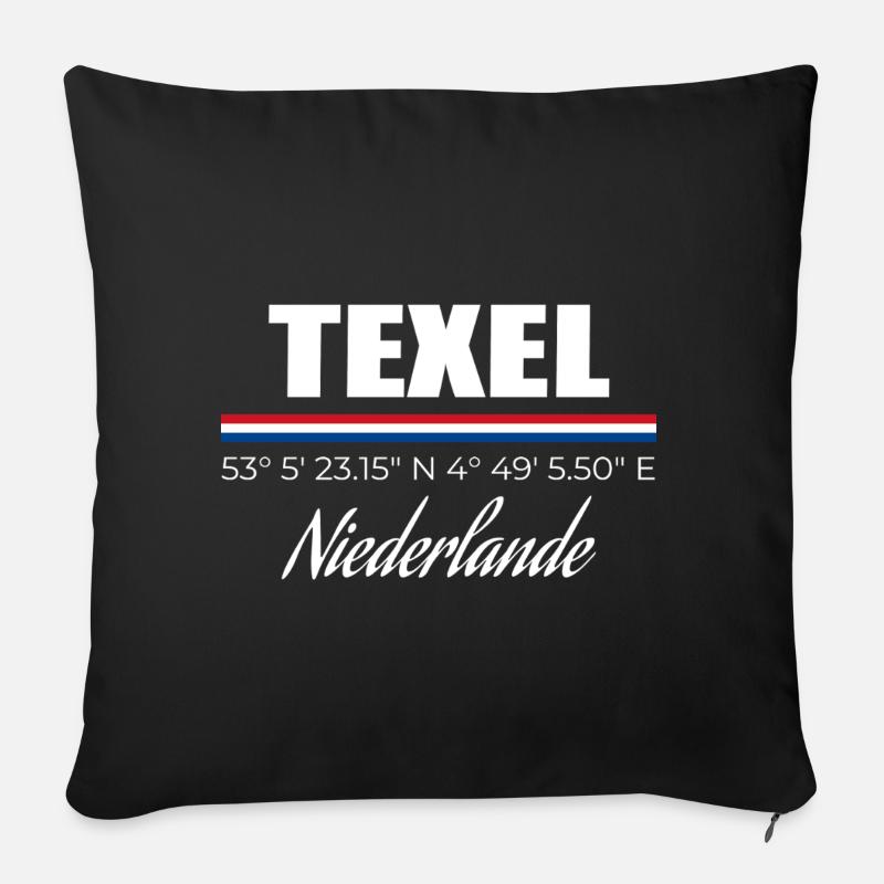Texel - Sofakissenbezug 45 x 45 cm - Schwarz