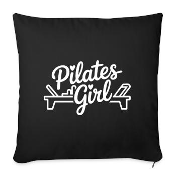 Pilates Fille Réformateur - Housse de coussin décorative 45 x 45 cm - noir - Devant