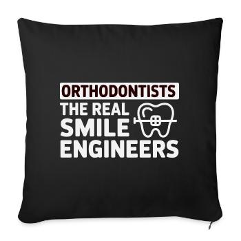 Dental Expert Structural Alignment Engineer Gear  - Sofa pillowcase 17,3'' x 17,3'' (45 x 45 cm) - black - Front