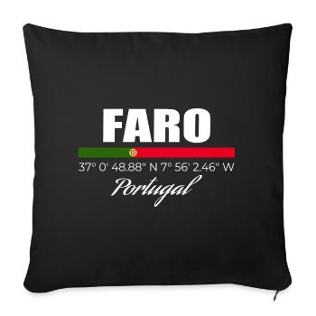 Faro - Sofakissenbezug 45 x 45 cm - Schwarz - Vorne