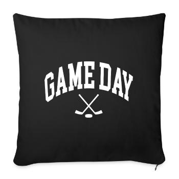 Game Day Eishockey Fan - Sofa pillowcase 17,3'' x 17,3'' (45 x 45 cm) - black - Front