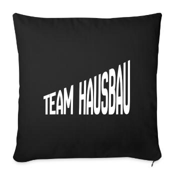 Team House Construction - Sofa pillowcase 17,3'' x 17,3'' (45 x 45 cm) - black - Front