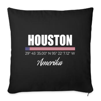 Houston - Housse de coussin décorative 45 x 45 cm - noir - Devant