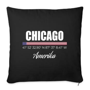 Chicago - Housse de coussin décorative 45 x 45 cm - noir - Devant