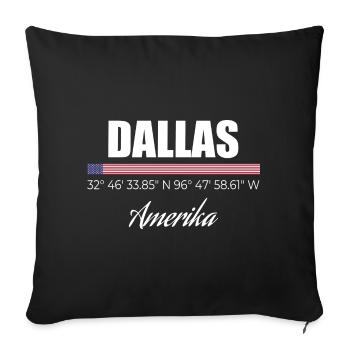 Dallas - Housse de coussin décorative 45 x 45 cm - noir - Devant