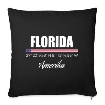 Floride - Housse de coussin décorative 45 x 45 cm - noir - Devant