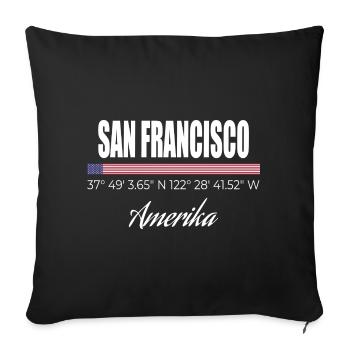 San Francisco - Housse de coussin décorative 45 x 45 cm - noir - Devant