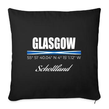 Glasgow - Sofa pillowcase 17,3'' x 17,3'' (45 x 45 cm) - black - Front