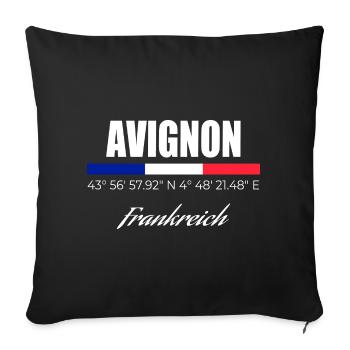 Avignon - Sofakissenbezug 45 x 45 cm - Schwarz - Vorne