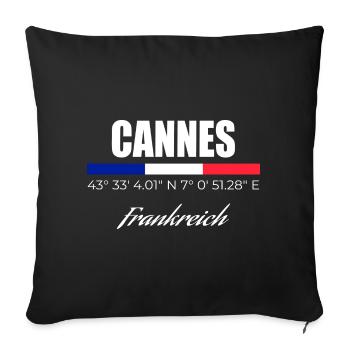 Cannes - Sofa pillowcase 17,3'' x 17,3'' (45 x 45 cm) - black - Front