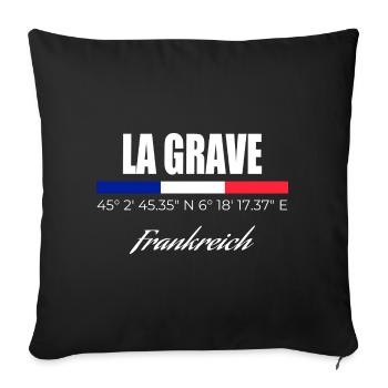 La Grave - Sofa pillowcase 17,3'' x 17,3'' (45 x 45 cm) - black - Front
